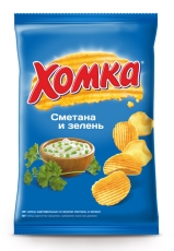 Чипсы «Хомка» сметана с зеленью